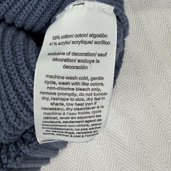 Tommy Hilfiger Cropped Sweater Dusty Blue Y2K Tommy Jeans Preppy Twee Streetwear - Picture 8 of 9